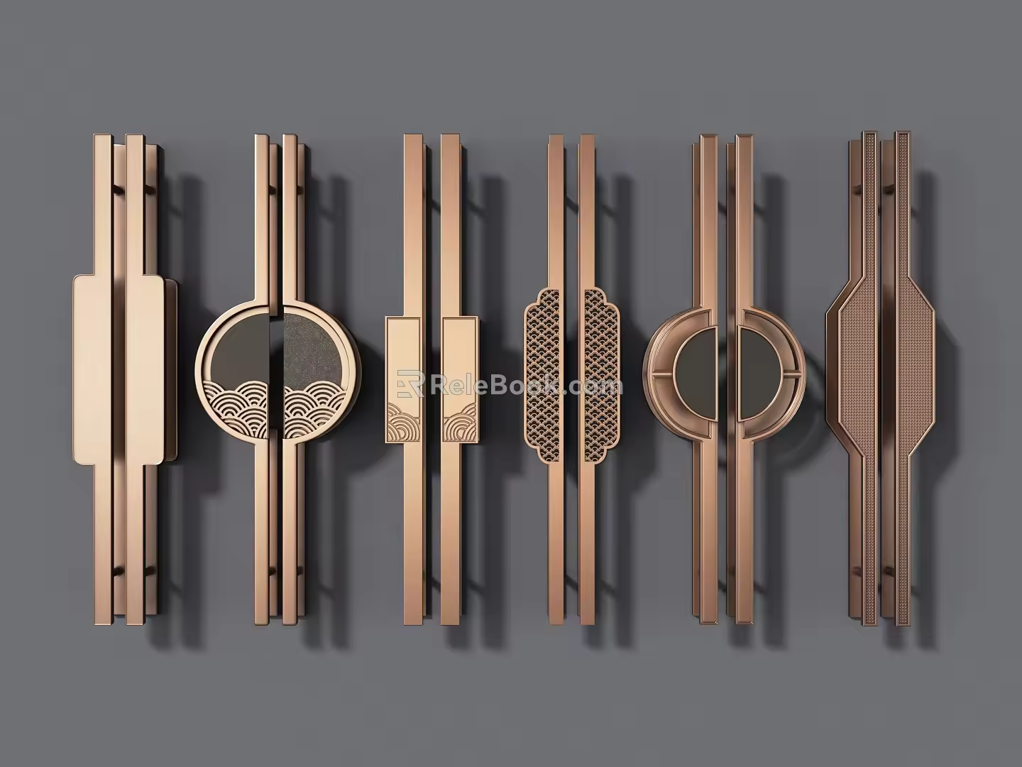 Handle metal handle hardware door handle 3d model