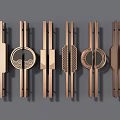 Handle metal handle hardware door handle 3d model