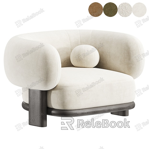 Modern Light Luxury Single Sofa Collection model