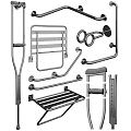 Modern Stainless Steel Bathroom Cabinet Rack Storage Solution With Towel Bars Hooks And Shelves