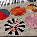 Colorful Round Rugs With Various Patterns And Designs For Modern Interior Decoration
