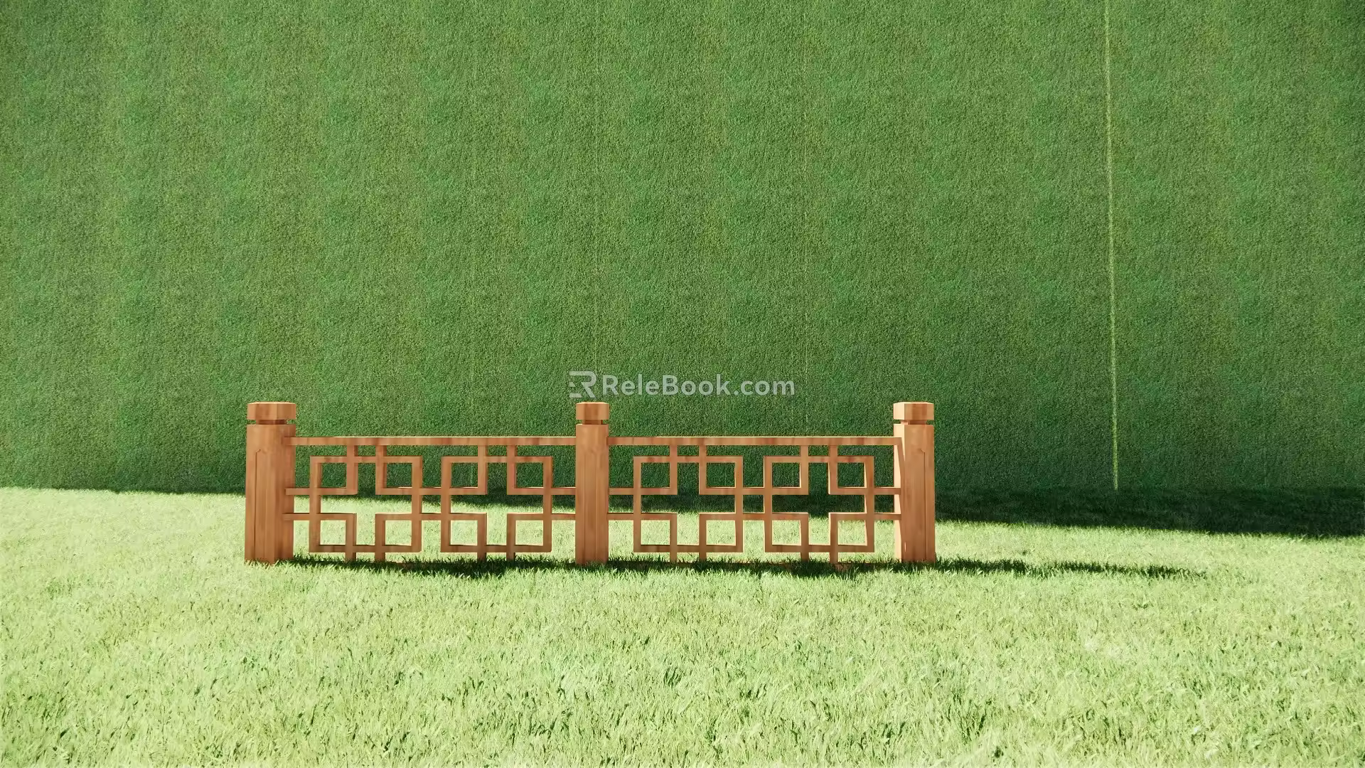 New Chinese Fence Guardrail 3d model