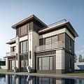 Modern Single-Family Villa Country House Homestay Villa Country Villa 3d model