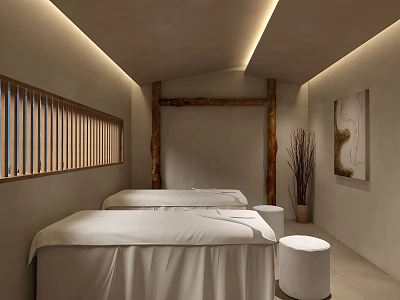 Modern SPA Moxibustion Room Massage Room 3d model