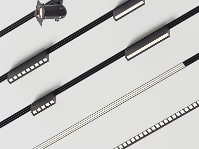 LED Track Mounted Downlights and Spotlights Modern Design for Residential Commercial Lighting 3d model