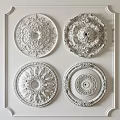Intricate Decorative Ceiling Medallion Designs with Ornate Patterns for Home Lighting 3d model