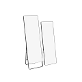 Elegant Modern Full Length Mirror With Metal Frame And Gray Textured Surface 3d model