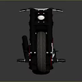 Sleek Black And Red Modern Motorcycle With Red Rims And Streamlined Body