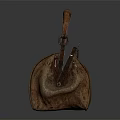 Vintage Brown Crocodile Texture Handbag With Wooden Handle And Metal Clasp Design