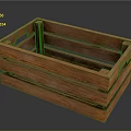Wooden Crate Design Featuring Stacked Slats And Side Handles