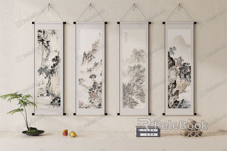 New Chinese Landscape Painting Decorative Painting model