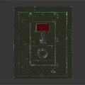 Green Scratched Metal Control Box With Window And Dials