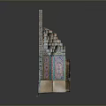 Intricate Traditional Archway Adorned With Colorful Tile Patterns And Stone Base Structure
