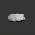 White Natural Stone With Rough Surface On Dark Reflective Background 3d model