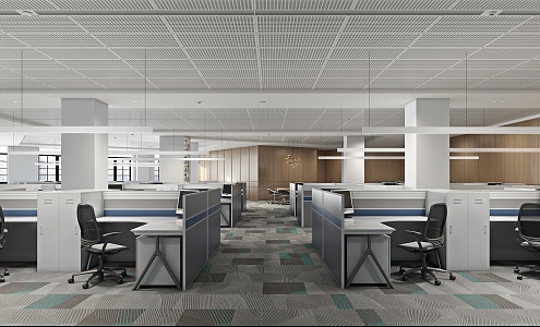 modern public office area open office area public office 3d model