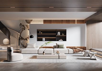 modern living room 3d model