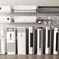 Various Types of Air Conditioners and Fans with Wall Mounted Standing and Cabinet Units