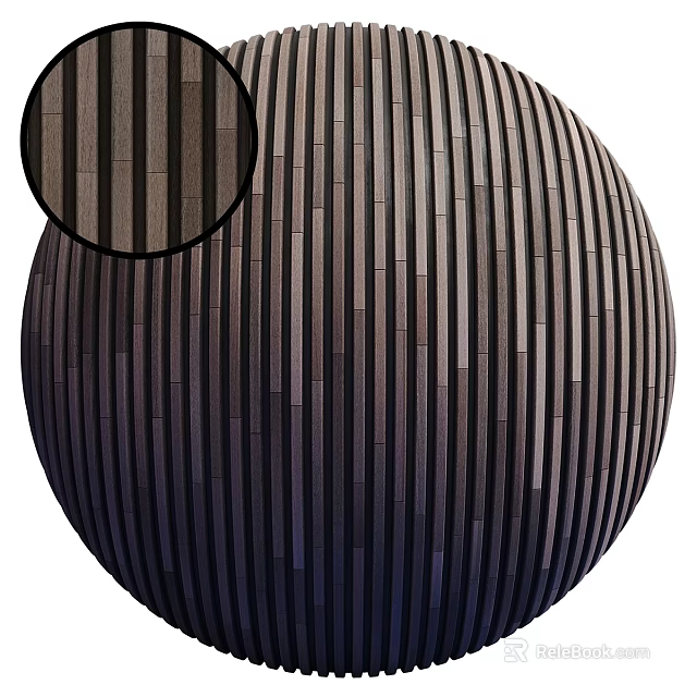 Slender Dark Colored Components Arranged In Curved Pattern Forming Spherical Structure 3d model 