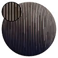 Slender Dark Colored Components Arranged In Curved Pattern Forming Spherical Structure 3d model