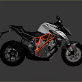 Sleek Modern Motorcycle With White Gray Body Red Frame And Stylish Design 3d model