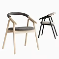 Modern Leisure Chairs With Curved Armrests And Wooden Frames In Various Colors