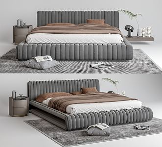 Modern Double Bed 3d model