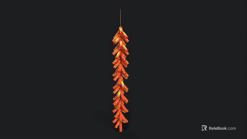 Hanging Dried Red Chili Peppers as Kitchen Living Supplies Decoration 3d model 