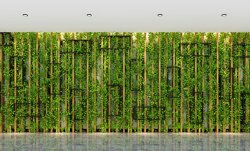 Modern Plant Wall 3d model