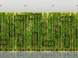 Modern Plant Wall 3d model