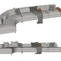 Modern Multiplayer Sofa Multiplayer Corner Sofa 3d model