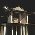 Chinese-style ancient building attic ancient building 3d model