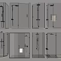 Modern Bathroom Shower Heads With Glass Enclosures And Multiple Fixture Designs