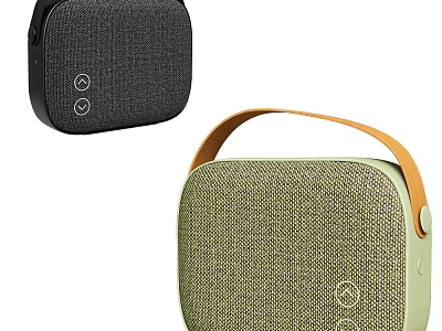 Portable Fabric Speaker Boxes With Handle And Buttons 3d model