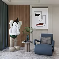 Modern Single Sofa Single Sofa Chair Combination 3d model