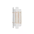 Modern Wall Sconces With Frosted Glass Shade And Metal Frame Emit Warm Glowing Light