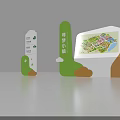 Commercial Wayfinding Equipment With Green Signage And Map Display For Town Navigation