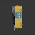 Yellow Emergency Phone Enclosure With Handset Keypad And Alarm Light