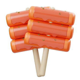 Modern rice cake food cartoon rice cake cartoon food 3d model