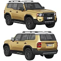 Golden Off Road SUV With Rugged Exterior Roof Rack And LED Headlights