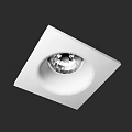 Modern Square White Downlight Spotlight For Ceiling Recessed Installation Design 3d model