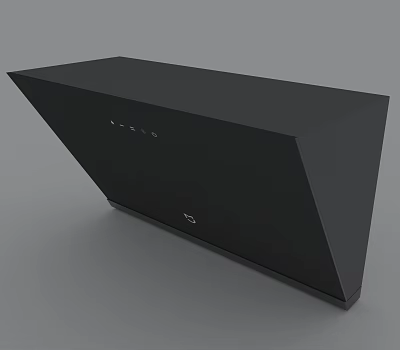 Black Modern Kitchen Range Hood With Sleek Design And Control Panel Home Appliance 3d model