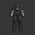 Futuristic Armored Warrior Character With Metallic Exoskeleton And Robotic Design 3d model