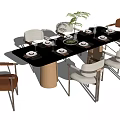 New Dining Table and Chair 3d model
