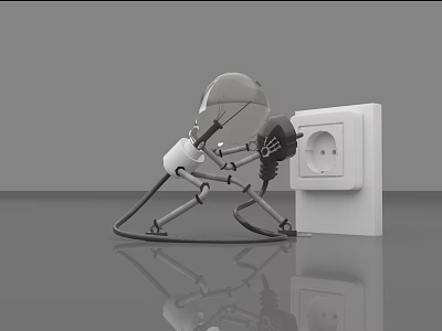 Modern light bulb 3d model