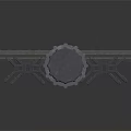 Metallic Industrial Equipment With Circular Main Body Rail And Projecting Metal Arms