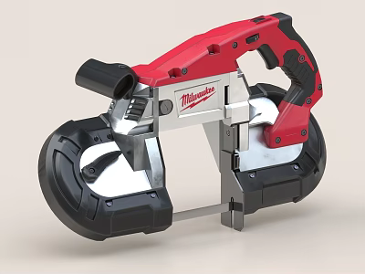 Milwaukee Portable Band Saw With Red Black Design 3d model