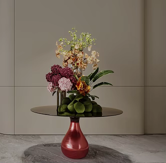 Modern Vase Flower Art 3d model