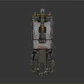 Futuristic Modified Vehicle With Mechanical Crane Arm Intricate Decorations And Heavy Duty Tires