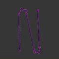 Practical Household Black Long Sticks Connected With Metal Rings For Daily Use
