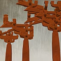 Tang style bucket arch wood for corner section stigma section 3d model